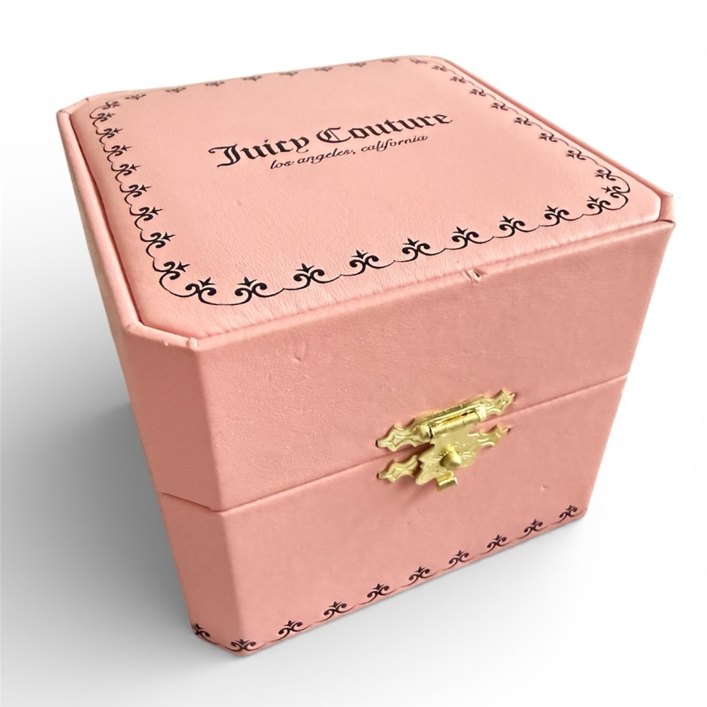 New! Juicy Couture "Dump Him" pink and gold wristwatch with a crystal bezel - Picture 4 of 6